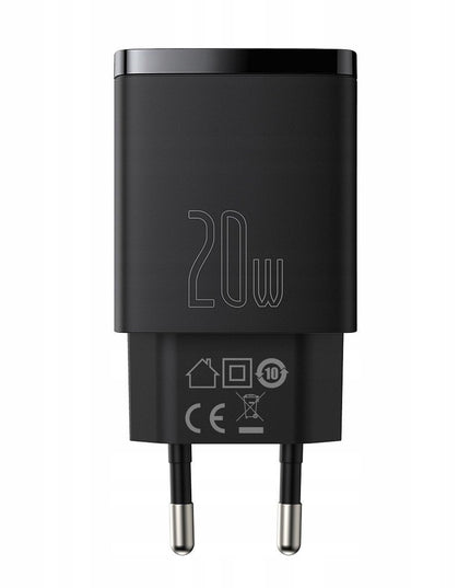 BASEUS Greitas įkroviklis telefonui USB C 20W Universalus QC 3A