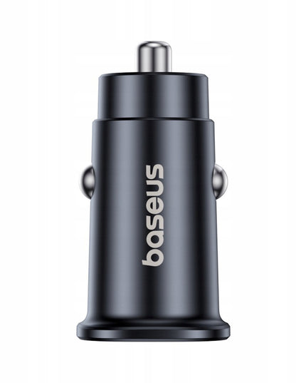 BASEUS Greitas automobilinis įkroviklis 2x USB-C Tipas C PD 30W maitinimo šaltinis automobiliui