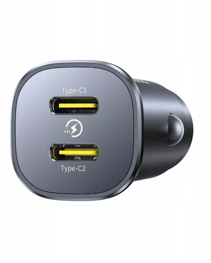 BASEUS spartusis automobilinis įkroviklis 2x USB-C PD 30W MAX