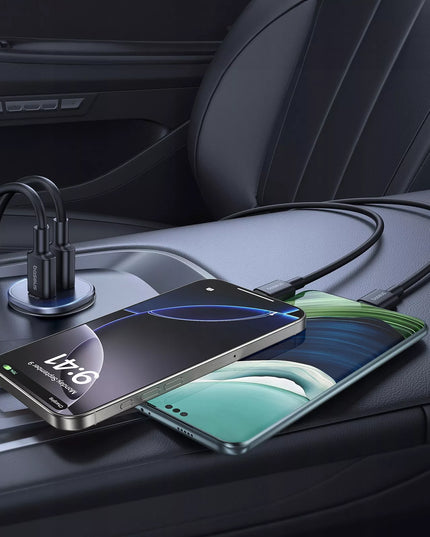 BASEUS spartusis automobilinis įkroviklis 2x USB-C PD 30W MAX