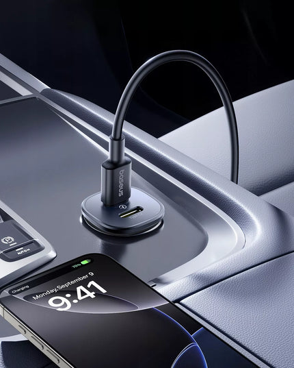 BASEUS spartusis automobilinis įkroviklis 2x USB-C PD 30W MAX