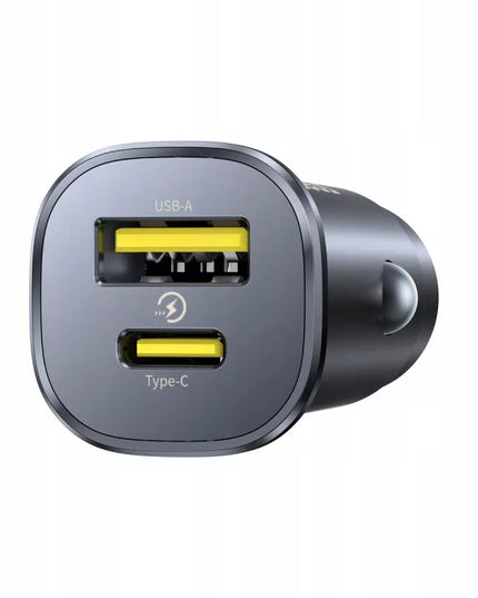 BASEUS greitas automobilinis įkroviklis USB-C PD USB-A 30W
