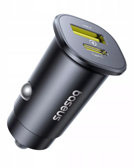 BASEUS greitas automobilinis įkroviklis USB-C PD USB-A 30W