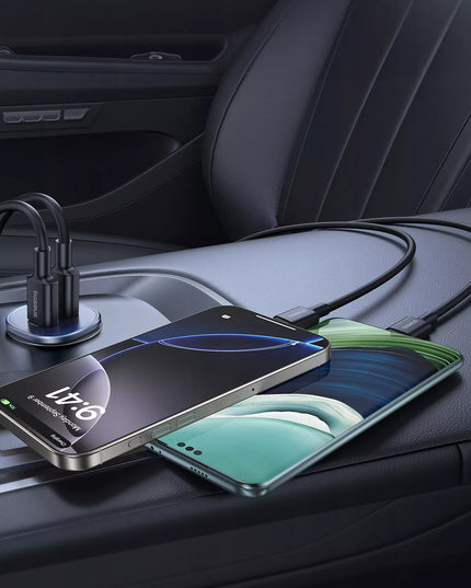 BASEUS greitas automobilinis įkroviklis USB-C PD USB-A 30W