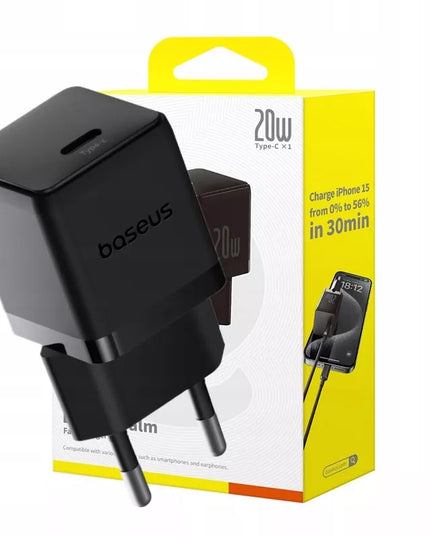 BASEUS greitas tinklo įkroviklis 20W USB-C PD QC saugus kompaktiškas