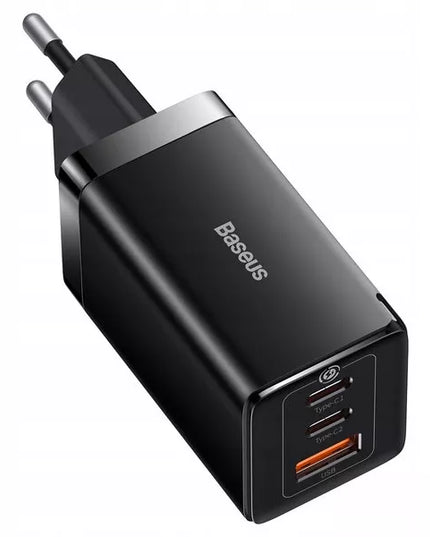 BASEUS Greitas Sieninis Įkroviklis 3 USB Prievadai 2x USB-C Maitinimo Adapteris 65W PD QC GaN