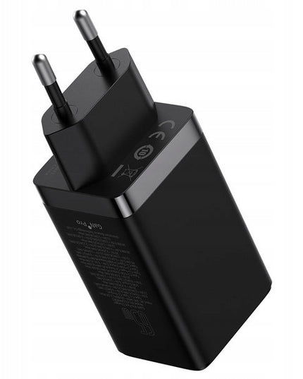 BASEUS Greitas Sieninis Įkroviklis 3 USB Prievadai 2x USB-C Maitinimo Adapteris 65W PD QC GaN