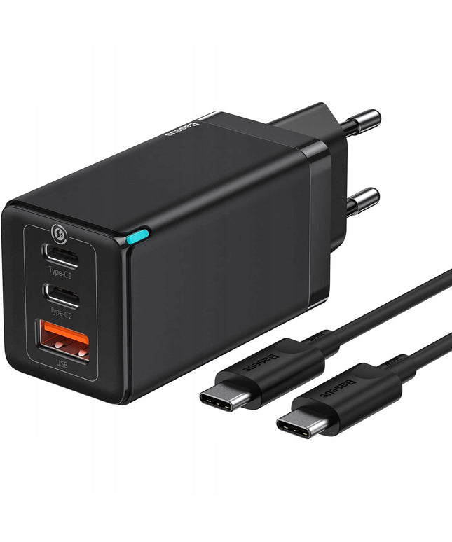 BASEUS Greitas Tinklo Įkroviklis USB 2x USB C Maitinimo Adapteris Nešiojamam Kompiuteriui GaN 65W