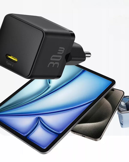 Greitasis sieninis įkroviklis BASEUS USB-C 30W PD QC, skirtas telefonui ir planšetei