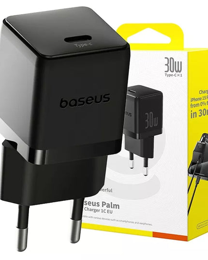 Greitasis sieninis įkroviklis BASEUS USB-C 30W PD QC, skirtas telefonui ir planšetei