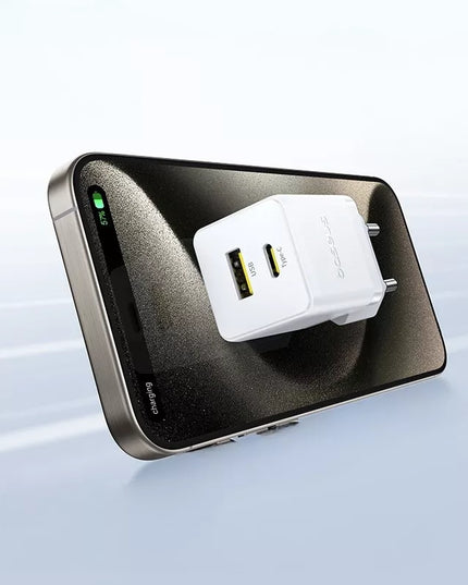 BASEUS greitas tinklo įkroviklis USB-C USB-A 20W PD, skirtas telefonui ir planšetei