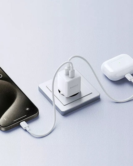 BASEUS greitas tinklo įkroviklis USB-C USB-A 20W PD, skirtas telefonui ir planšetei
