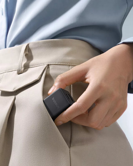BASEUS greitasis sieninis įkroviklis USB-C USB-A 20W PD telefonui ir planšetiniam kompiuteriui