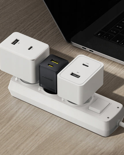 BASEUS Greitas Sieninis Įkroviklis USB-C USB-A 20W PD Telefonui, Planšetiniam Kompiuteriui