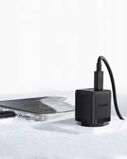 BASEUS greitas tinklo įkroviklis USB-C USB-A 30W PD telefonui ir planšetei