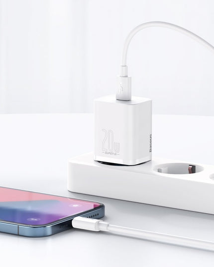 BASEUS Greitas USB C įkroviklis iPhone 20W 3A + USB-C į Lightning kabelis