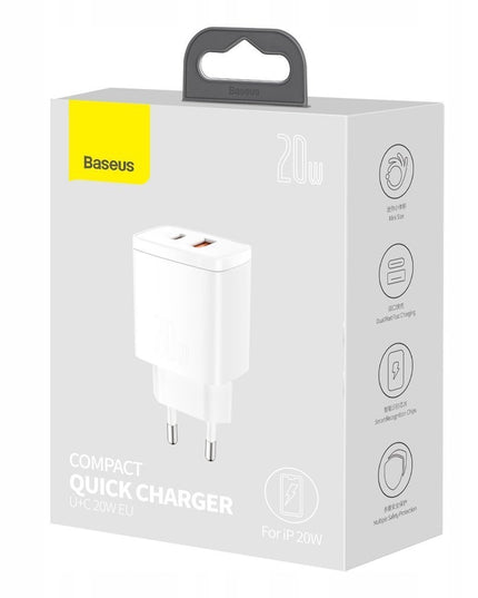 BASEUS Greitas USB C įkroviklis, 20W USB, telefonui, Universalus QC3.0 3A, Mažas