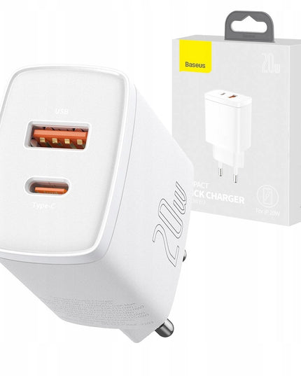 BASEUS Greitas USB C įkroviklis, 20W USB, telefonui, Universalus QC3.0 3A, Mažas
