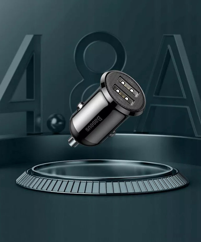 BASEUS spartus galingas automobilinis telefono įkroviklis 2x USB 4.8A 12-24V