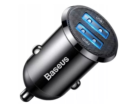 BASEUS spartus galingas automobilinis telefono įkroviklis 2x USB 4.8A 12-24V