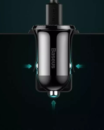 BASEUS spartus galingas automobilinis telefono įkroviklis 2x USB 4.8A 12-24V