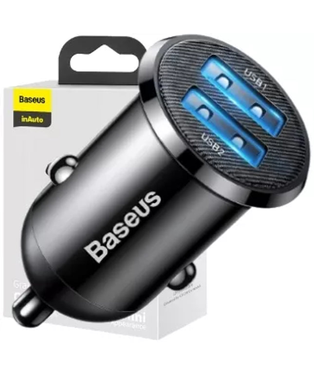 BASEUS spartus galingas automobilinis telefono įkroviklis 2x USB 4.8A 12-24V