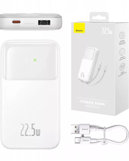 BASEUS greitasis išorinis akumuliatorius 10000mAh 22.5W USB C galingas powerbank + laidas 0,3m