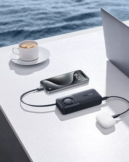 BASEUS spartusis „Power Bank“ 10000mAh 30W galingas išorinis akumuliatorius su USB-C laidu