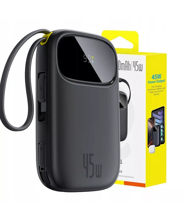 BASEUS greitas išorinis akumuliatorius 20000mAh PD 45W USB-C Lightning galingas ir saugus