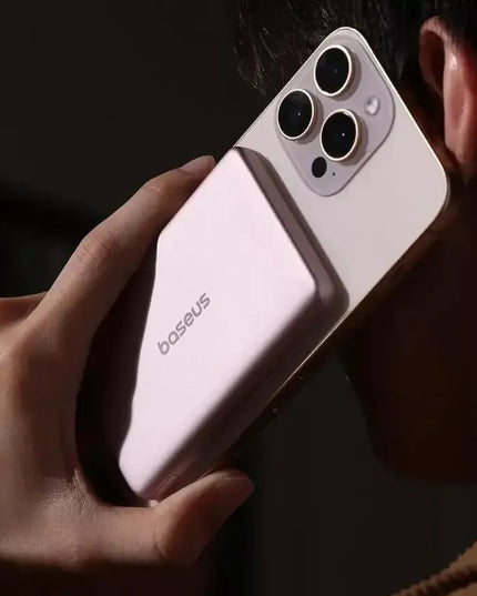 BASEUS greitas belaidis išorinis akumuliatorius 5000 mAh 20W USB-C galingas ir saugus