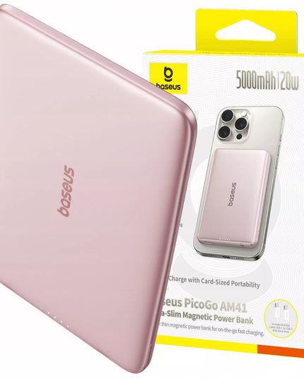 BASEUS greitas belaidis išorinis akumuliatorius 5000 mAh 20W USB-C galingas ir saugus