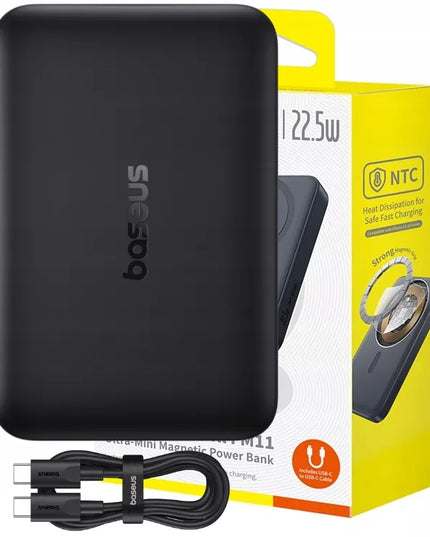 BASEUS greitas išorinis akumuliatorius (power bank) su belaidžiu įkrovimu 10000 mAh PD 22.5 W USB-C QC