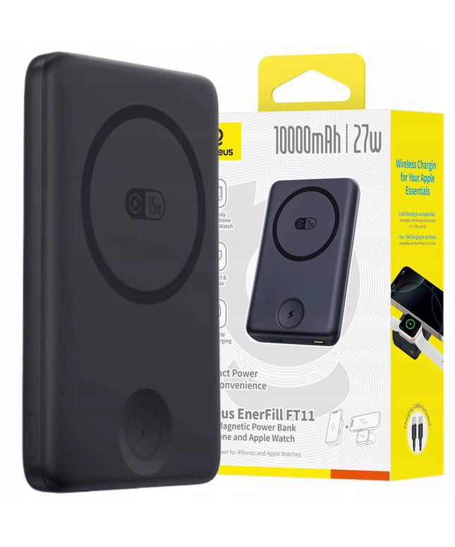BASEUS greitas išorinis akumuliatorius (power bank) su indukciniu įkrovimu 10000mAh PD 27W USB-C MagSafe