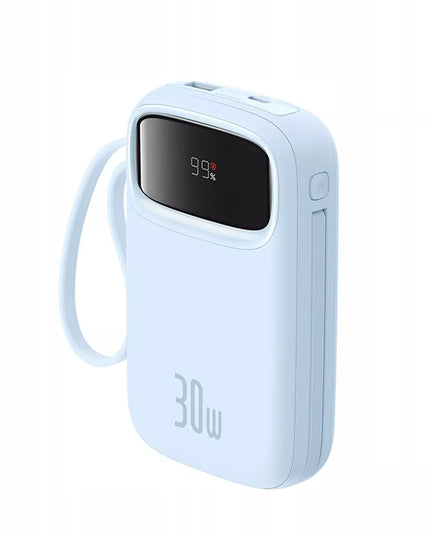 BASEUS spartusis išorinis akumuliatorius QPow 2 30W 10000mAh su USB-C laidais