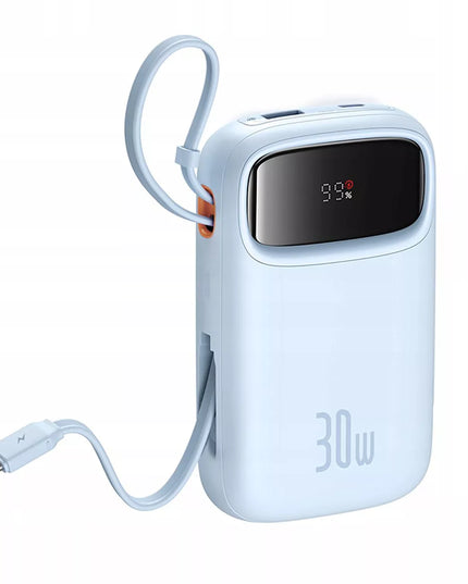 BASEUS spartusis išorinis akumuliatorius QPow 2 30W 10000mAh su USB-C laidais