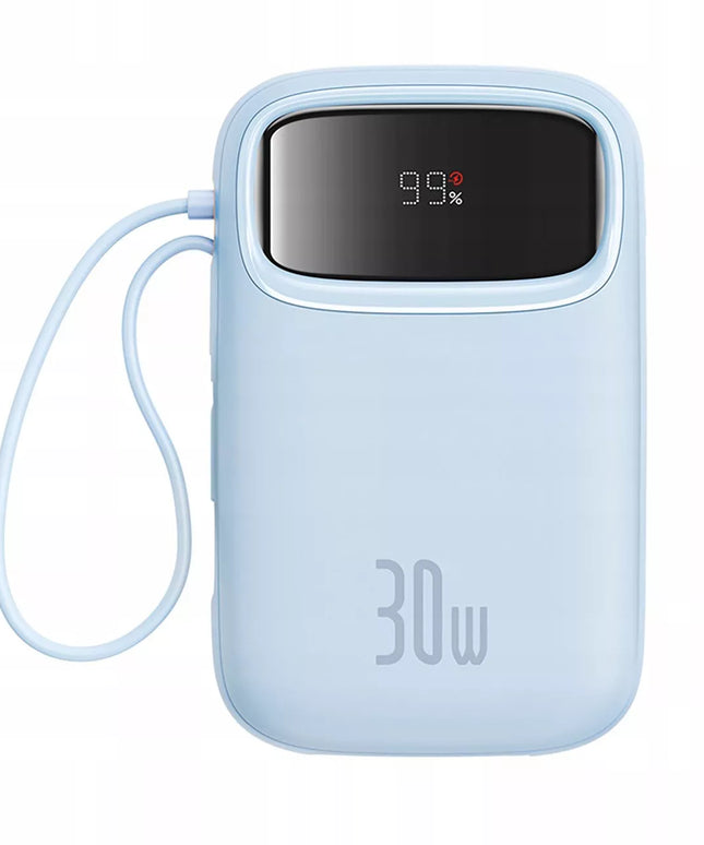 BASEUS spartusis išorinis akumuliatorius QPow 2 30W 10000mAh su USB-C laidais