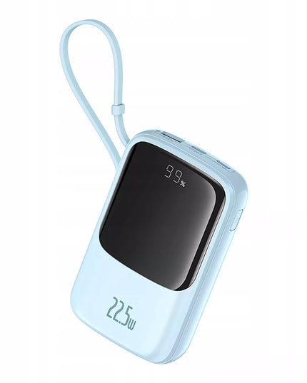 BASEUS Qpow Pro+ 22.5W 10000mAh sparčiosios įkrovos išorinė baterija su USB-C laidu