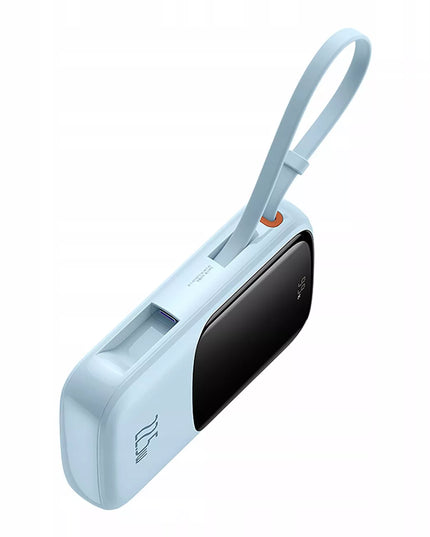 BASEUS Qpow Pro+ 22.5W 10000mAh sparčiosios įkrovos išorinė baterija su USB-C laidu
