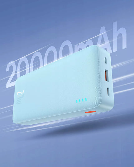BASEUS greitasis 20000 mAh 20W USB USB-C išorinis akumuliatorius kelioninis saugus + laidas