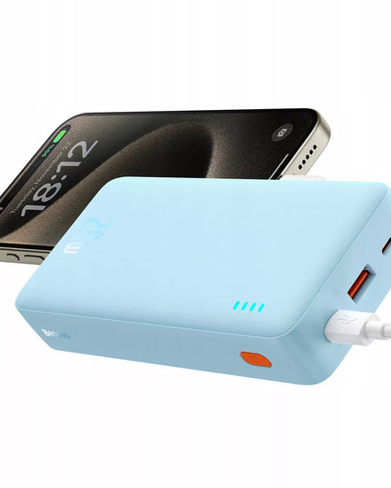 BASEUS greitasis 20000 mAh 20W USB USB-C išorinis akumuliatorius kelioninis saugus + laidas