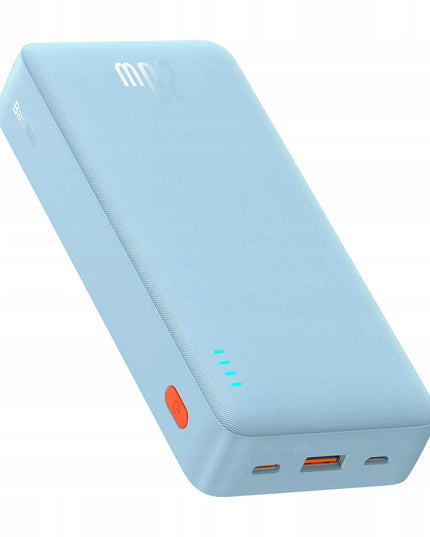 BASEUS greitasis 20000 mAh 20W USB USB-C išorinis akumuliatorius kelioninis saugus + laidas