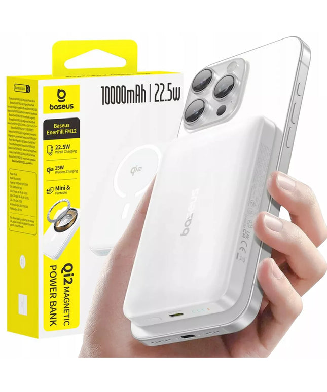 BASEUS greitas belaidis magnetinis „Powerbank“ Qi2 10000 mAh 22.5 W „MagSafe“