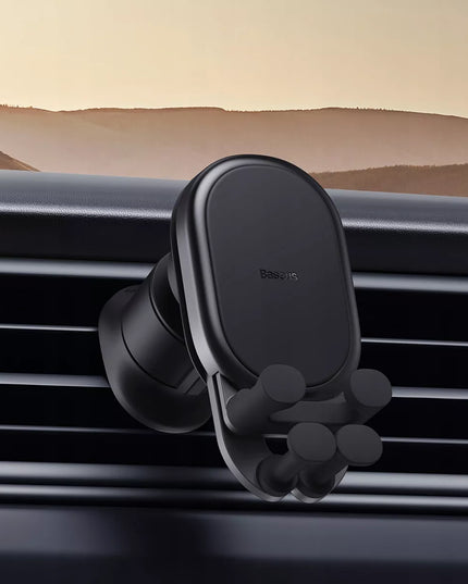 BASEUS Automobilinis belaidžio įkrovimo laikiklis QI 15W, skirtas ventiliacijos grotelėms