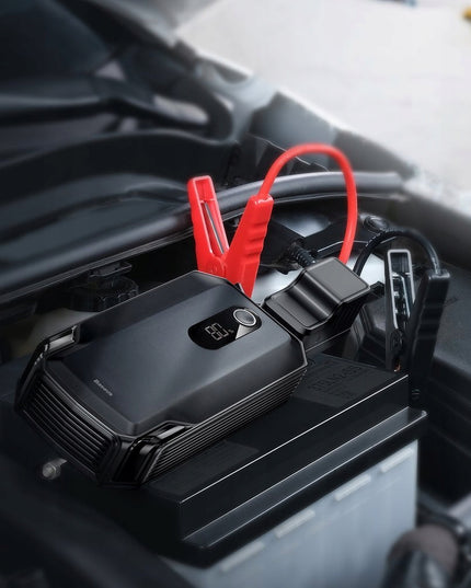 BASEUS 20000mAh Powerbank Užvedimo Įrenginys Booster Jungiamieji Kabeliai