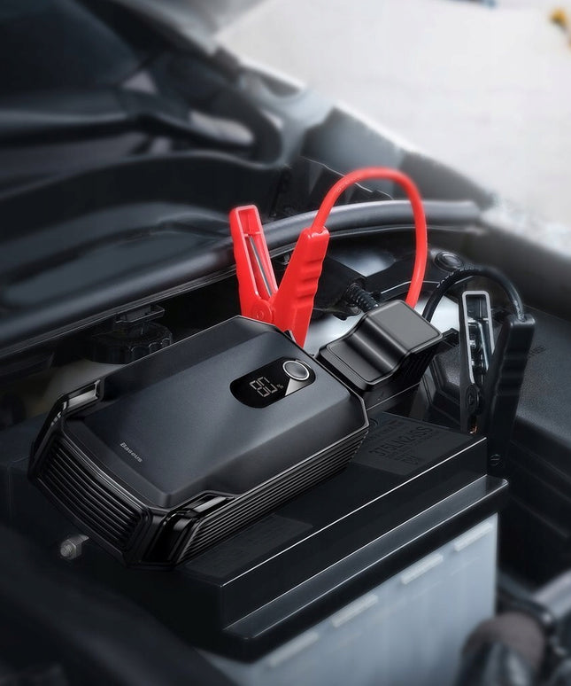 BASEUS 20000mAh Powerbank Užvedimo Įrenginys Booster Jungiamieji Kabeliai