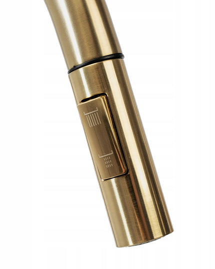 Auksinis virtuvinis maišytuvas REA FRESH GOLD su ištraukiamu snapeliu, aukštas 39,5 cm