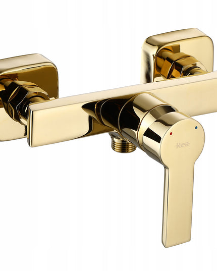 Auksinis sieninis dušo maišytuvas su galvute voniai, REA ARGUS GOLD