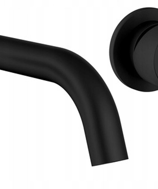 Sieninis paslėpto montavimo praustuvo maišytuvas juodos matinės spalvos REA LUNGO BLACK MATT