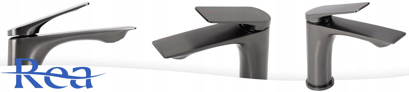 Maišytuvas praustuvui REA AVALON titano šlifuotas žemas stovimas modernus