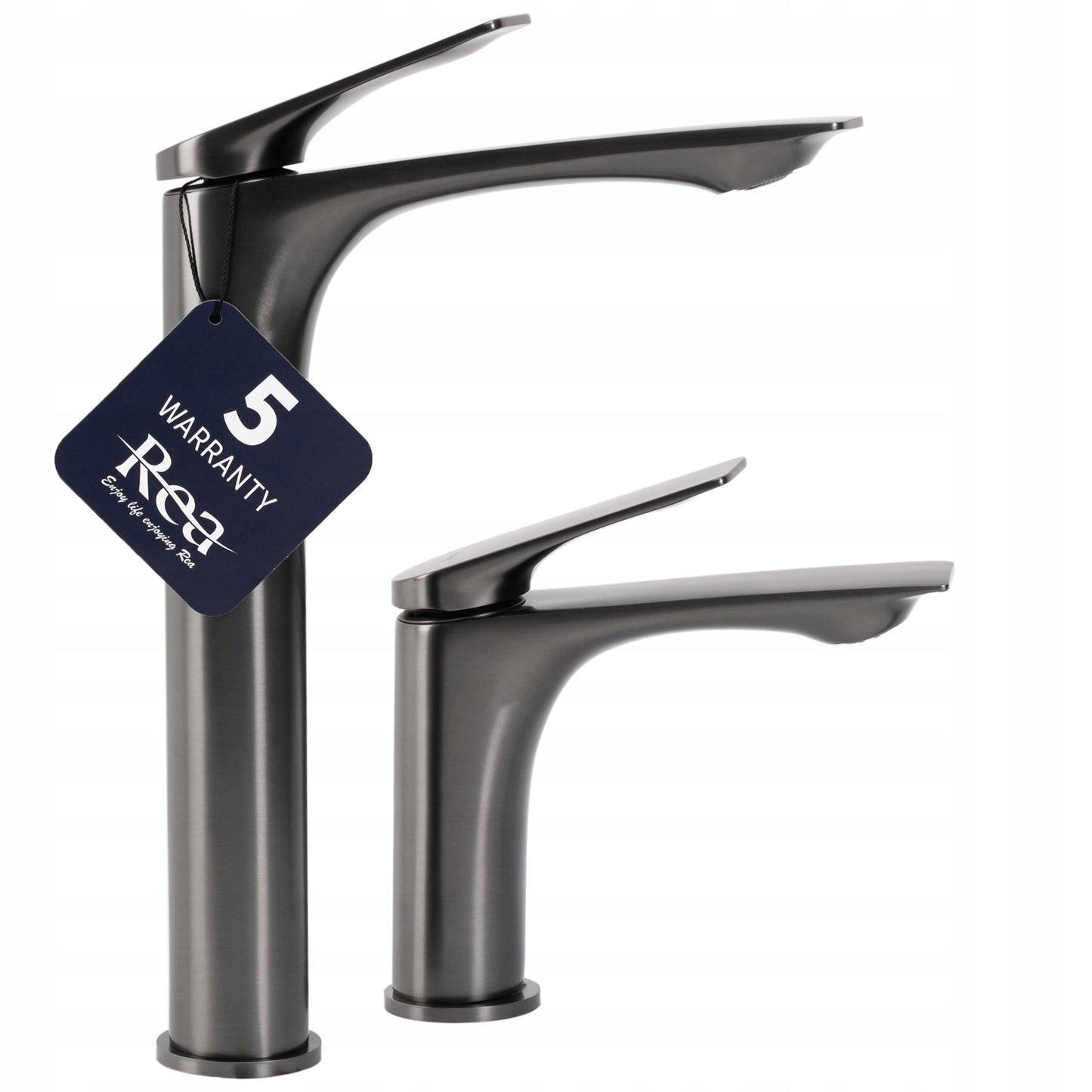 Maišytuvas praustuvui REA AVALON titano šlifuotas žemas stovimas modernus